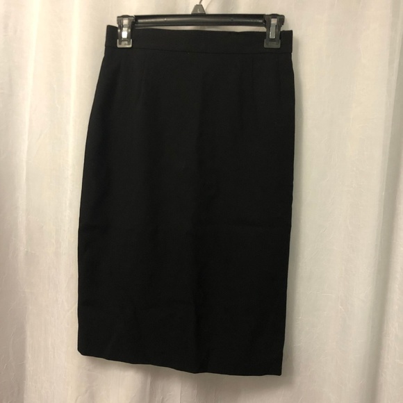 Escada Women's Black Pencil Skirt Wool Blend - Picture 2 of 4